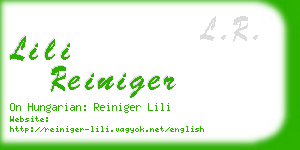 lili reiniger business card